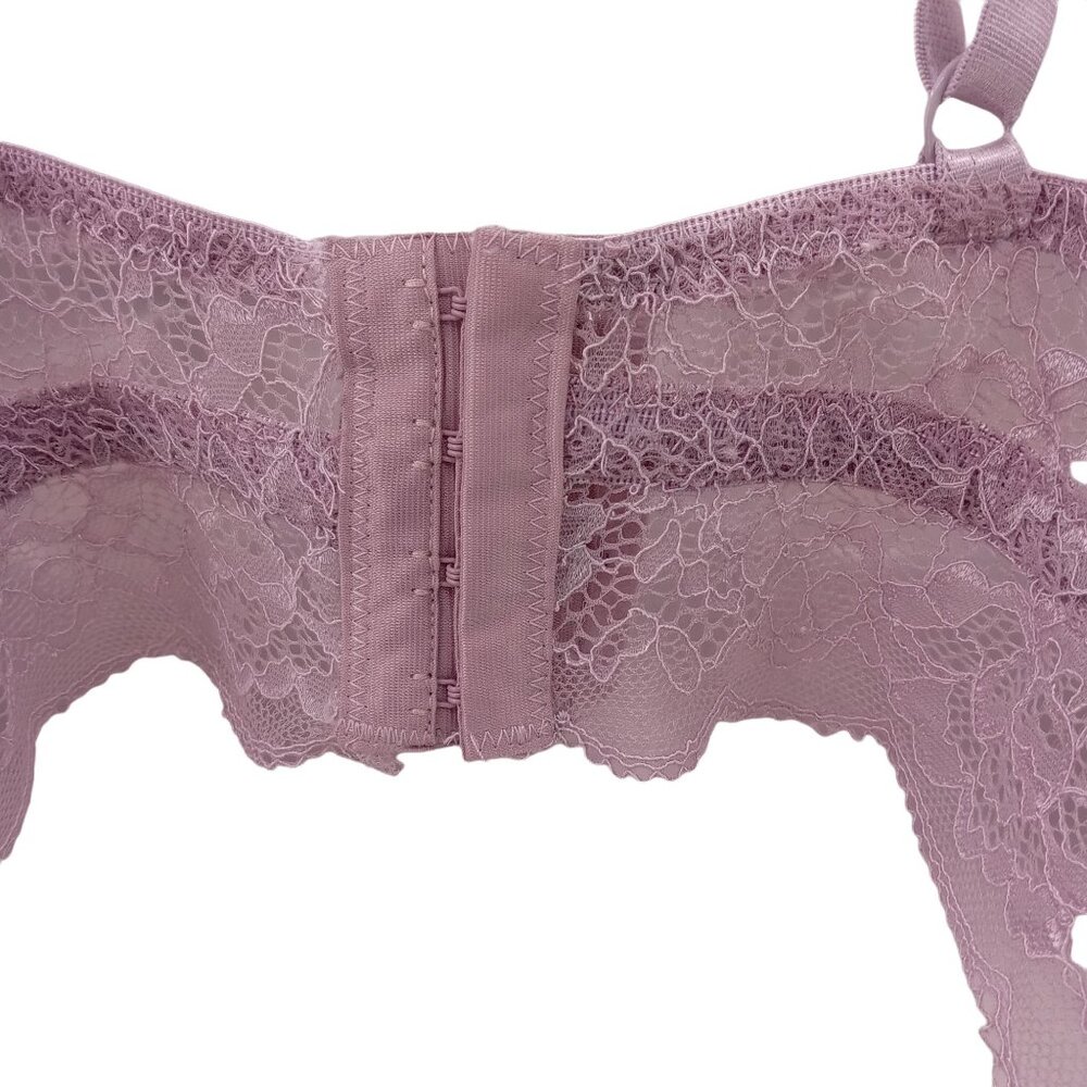 Body Culture Bra Purple 42D 42 D Lace Band Molded Lined Cups Underwire - Picture 5 of 9